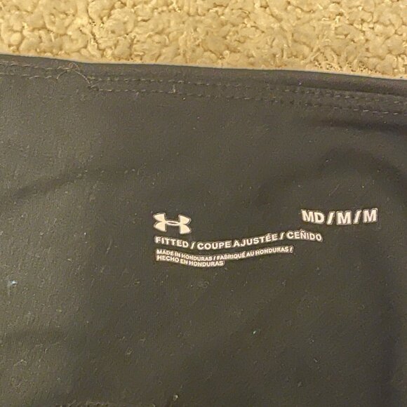 Under Armour Womens Black Compression Leggings With High Waist & Side Pockets Si - Picture 3 of 13